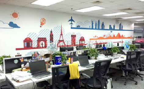 泗县教你设计办公室墙绘的方法。